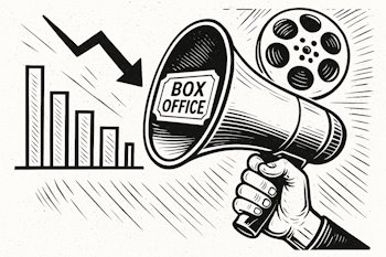 Megaphone decrying box office success metric