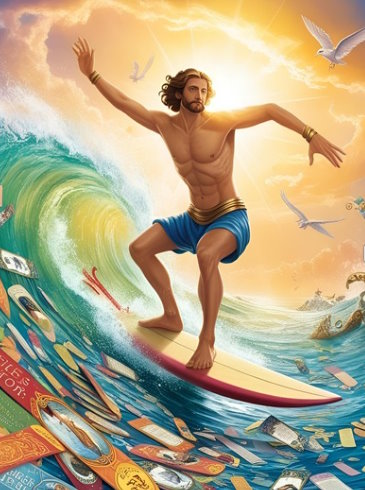 Obligatory AI generated image of sexy Greek navigator surfing on bookmarks